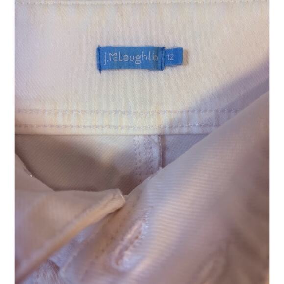 J McLaughlin White High Waist Wide Leg Crop Pants - Size 12 - Picture 7 of 7